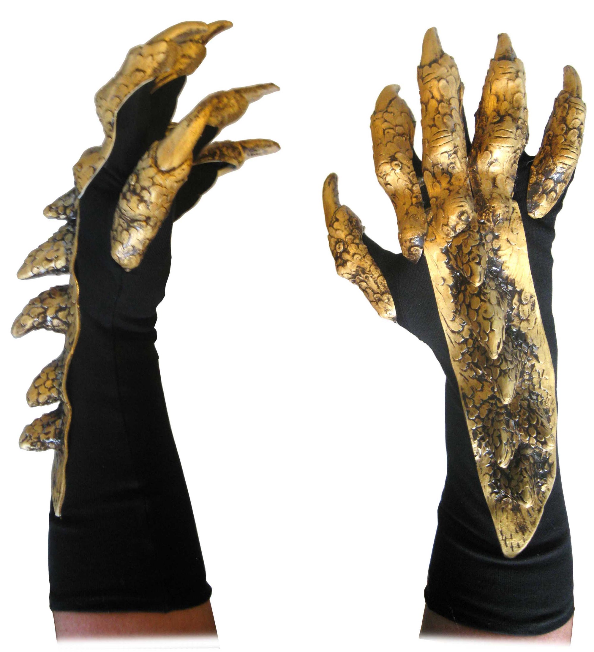 Golden Dragon Adult Costume Claws Hands Gloves